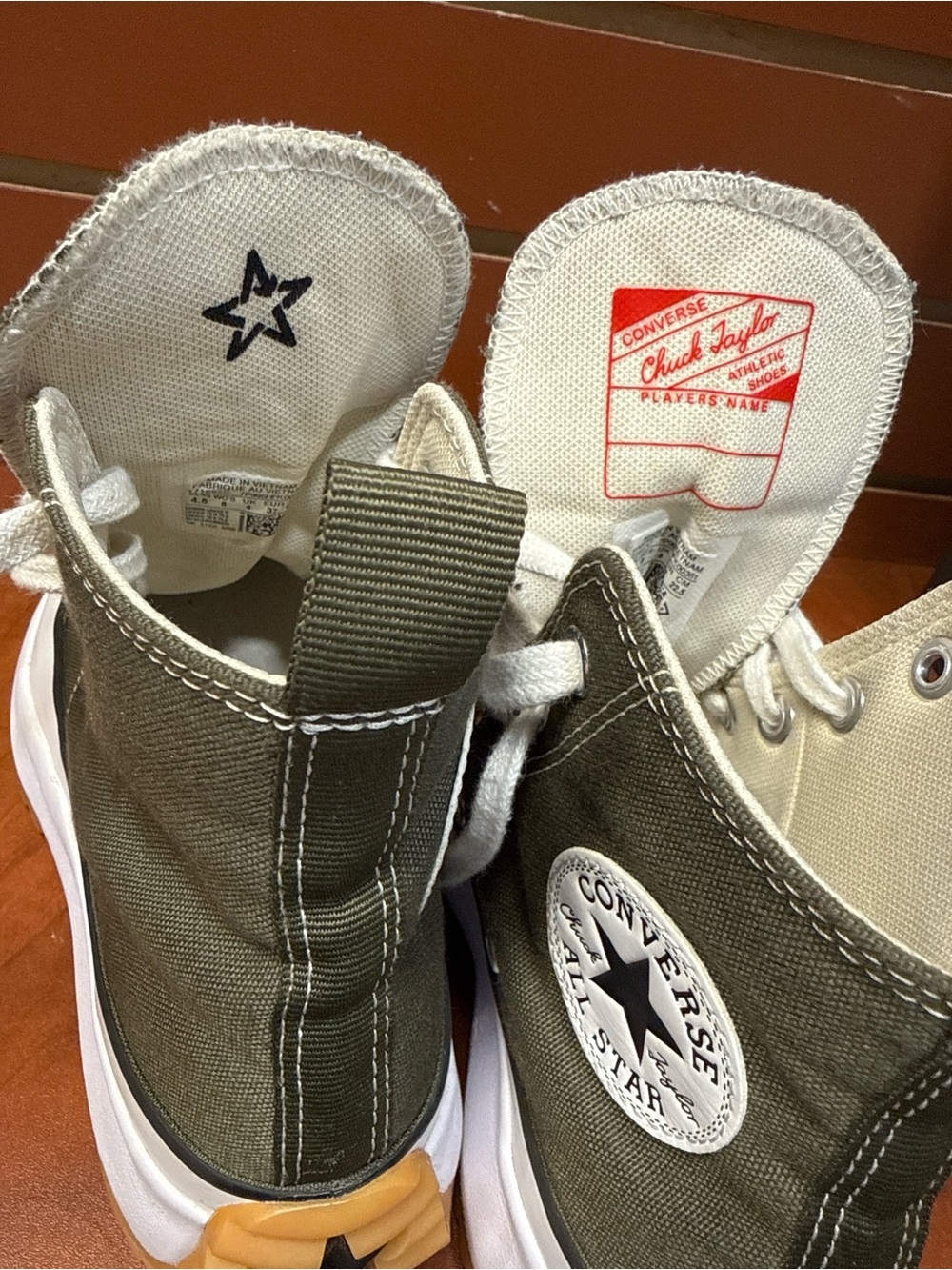 Converse Run Star Hike Platform High Top Olive Green Chunky Sneakers Size 6 - Picture 5 of 7